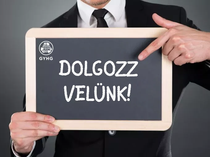 Dolgozz velünk felirat